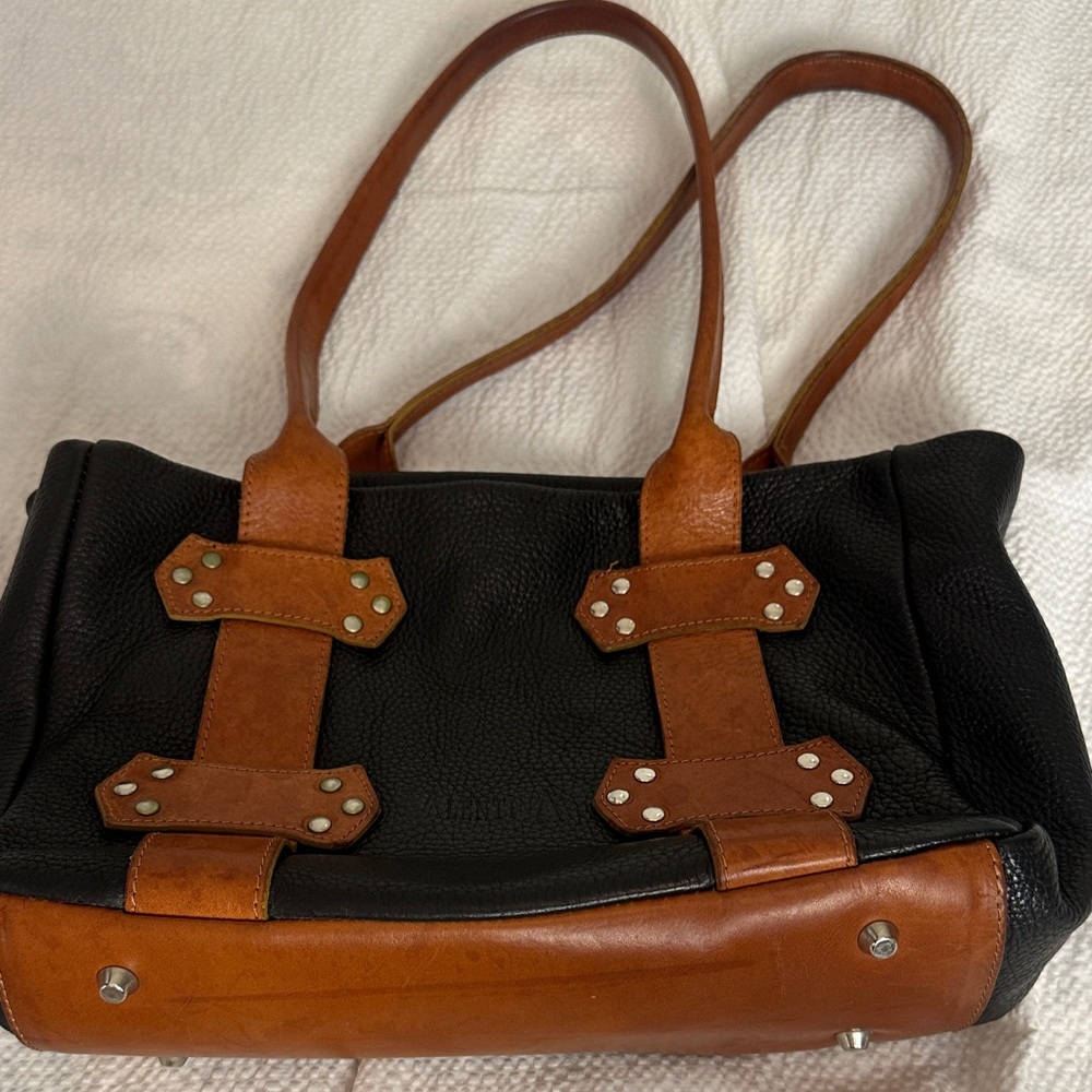 Valentina‎ Black and Brown leather Handbag